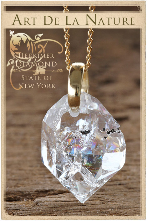 【Art de la Nature】ハーキマーダイヤモンド（ニューヨーク州産）ペンダントチャーム／ネックレス別売／ヒマラヤ水晶