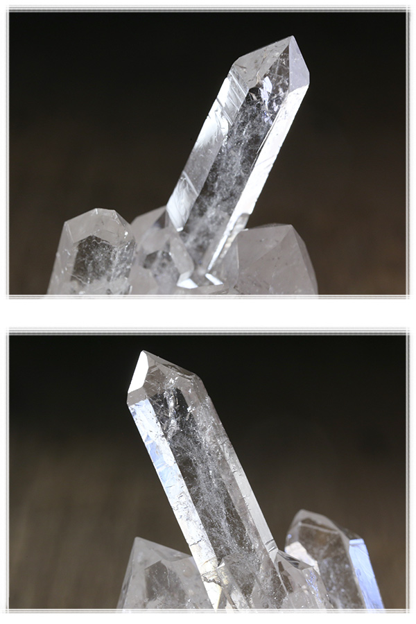 【ブラジル産】トマスゴンサガ水晶・クラスター原石（プライザー人形付）AAA品質